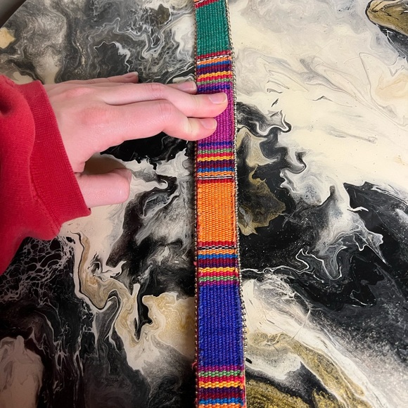 Vintage multicolor tapestry belt - Picture 10 of 11